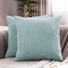 Corduroy sierkussenhoes effen gestreept 22x22 inch (verpakking)