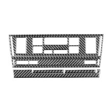 For 5 Series E39 1998-2003 LHD Soft Carbon Fiber Center Console Air Condition Button Frame Cover Trim Accessories