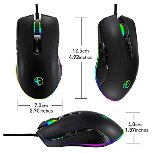 Souris optique filaire ergonomique USB-C 2