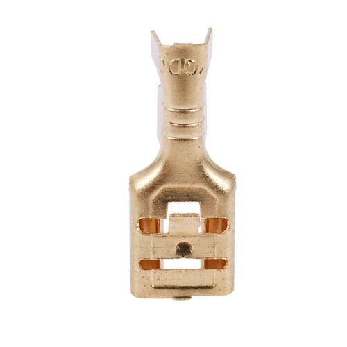 Messing 6,3 mm stik hun-spadekabelterminaler, 100 stk. 1