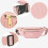 Pochete rosa com dois bolsos com zíper. 7