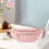 Pochete rosa com dois bolsos com zíper. 4