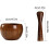 Wooden Mortar and Pestle Set Large12-inch 5