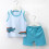Sett med ermeløs singlet og shorts til smågutter, blått, 3M-5T 2