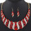 Set da donna composto da collana a bavaglino a spirale con strass e orecchini a gancio. 6