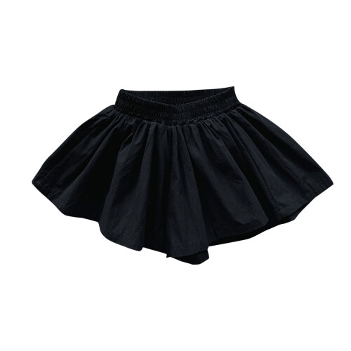 Flickor Culotteshorts Enfärgade Svarta 7-8 År