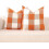 Orange buffelprydda örngott 18x18 set om 2 1