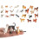 Minihundfigurer handmålade plast 12 st 7