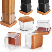 Protections en silicone pour pieds de chaise, adaptées aux planchers en bois dur (24 pièces)