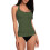 Dames tankinitop met ronde hals, print en push-up effect 1