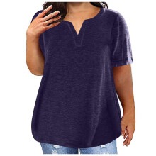 Blusa túnica holgada de manga corta para mujer, talla grande XXXXXL