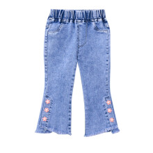 Mädchen-Jeans aus Denim mit elastischem Bund, Größe 12-18 Monate