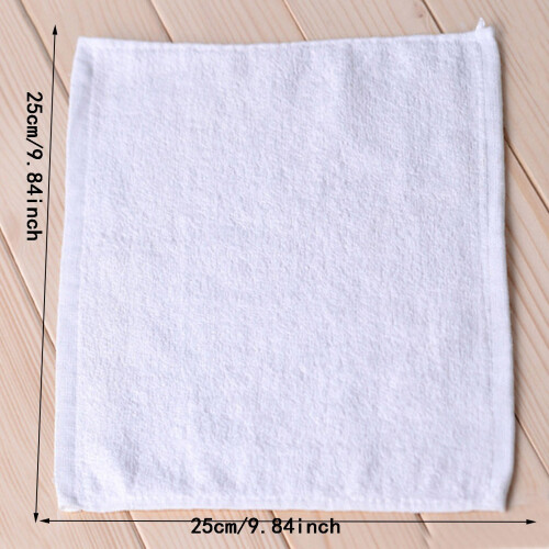 Toalhas de mão de algodão branco, 25 x 25 cm (9,84 x 9,84 polegadas), 12 unidades 2