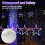 Star Curtain Lights 13.5FT 126LED 8 Modes Battery Powered 7