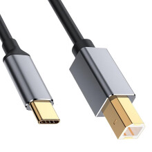 C típusú - USB B típusú nyomtatókábel, 1,5 m, nyomtatókhoz és szkennerekhez