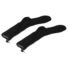 Schwarze Damen-Fußwärmersocken aus Baumwolle, ein Paar