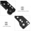 Iron Bottom Mount Drawer Slides Black 2 Pairs 5