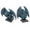 Blå harpiks gargoyle statue haveornament gotisk stil 7