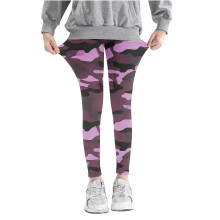 Mädchen-Leggings mit Camouflage-Muster, hoher Bund, dehnbar, weich, lila 5