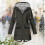 Jaqueta de chuva feminina Lenago plus size lisa com capuz e 1