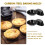 Forma redonda para mini torta de aço carbono preto, 7,6 cm (3 polegadas), pacote com 4 unidades. 8