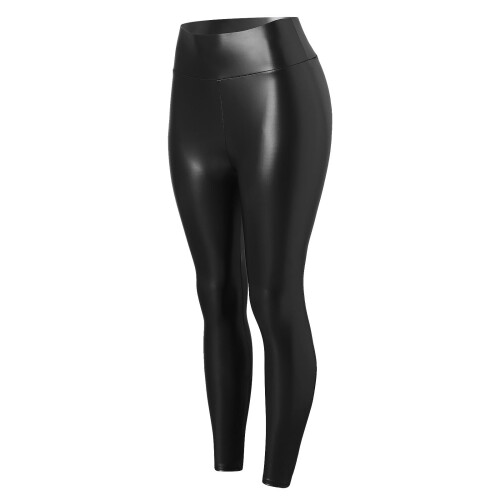 Damläderleggings stretchiga högmidjade 1 par