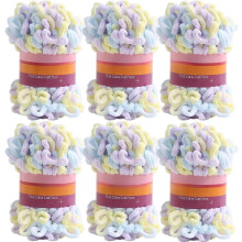 Fire groase pentru tricotat cu degete, buclă, 6 ghemuri, 600 g