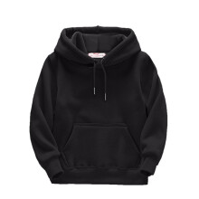 Kinderhoodie met lange mouwen en patchwork in effen kleur
