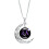 Constellation Gem Necklace Silver Moon Pendant 1