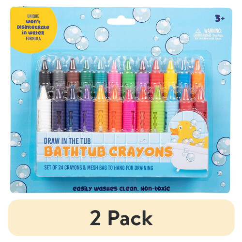 Bath Crayons Set Non-Toxic 24 Colors 2-Pack