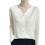 Damesvest met open voorkant, wit, middelzwaar. 1