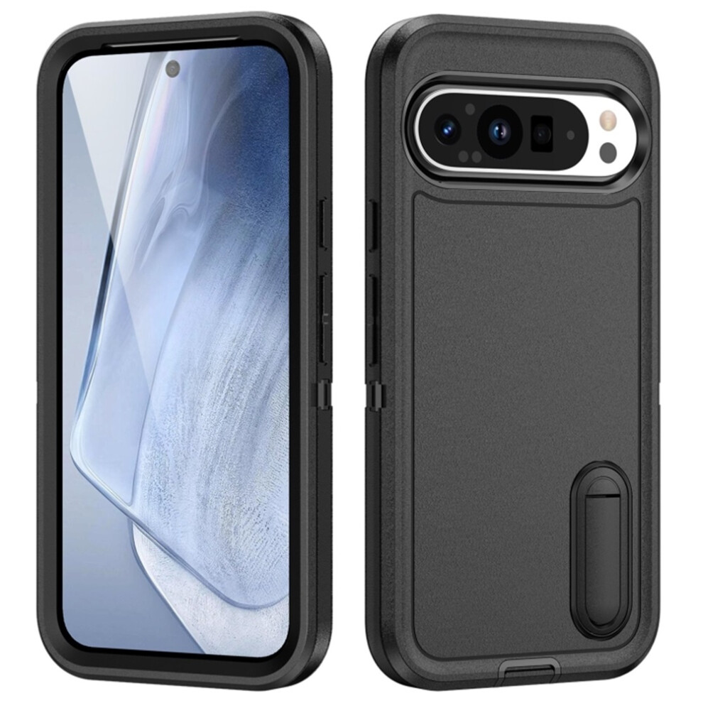 Google Pixel 9 Case With Kickstand Â Rugged Black 9418476946943