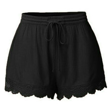 Boho-Minirock für Damen mit Bubble-Skort und hohem Bund