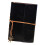 Vintage læderjournal håndlavet blank sort 4