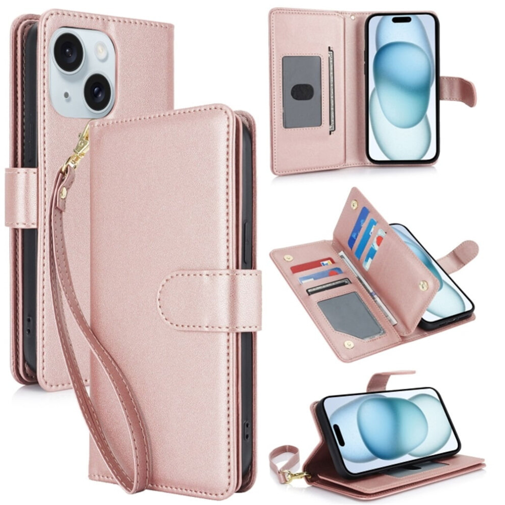 Leather Magnetic Flip Wallet Case For Iphone 15 Plus 6.7 9418476954412