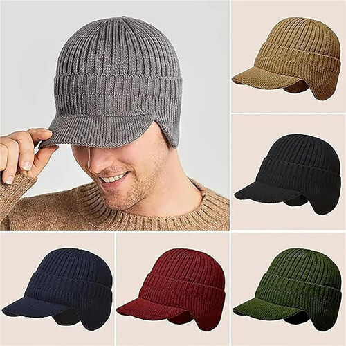 Χειμερινό σκουφάκι Cozyhead με γείσο για άνδρες, πλεκτό 2