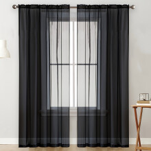 Transparente gardiner med lysfiltrering, 2 paneler, 91 x 132 cm