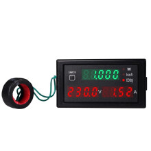 100A AC Electric Display Voltage Current Active Power Factors KWH Voltmeter Ammeter Panel Meter  Wattmeter Reset,A