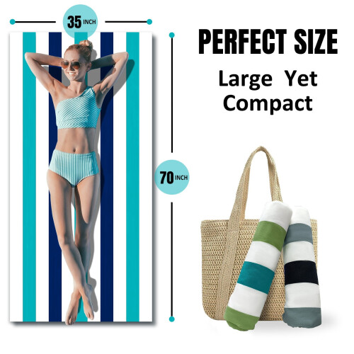 Βαμβακερή πετσέτα θαλάσσης oversized ροζ κόκκινη ριγέ 70x35 ίντσες 2