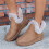 Botines de invierno para mujer de ante marrón 2