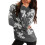 Damen-Weihnachtsstrickpullover mit Schneeflockenmuster, Grau 3
