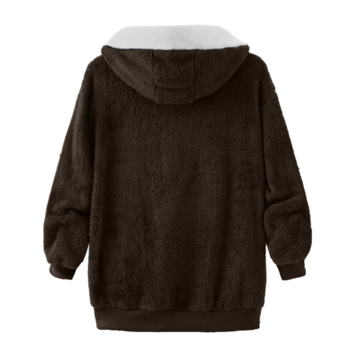 Dam vinterjacka i fleece, brun, 5XL 2