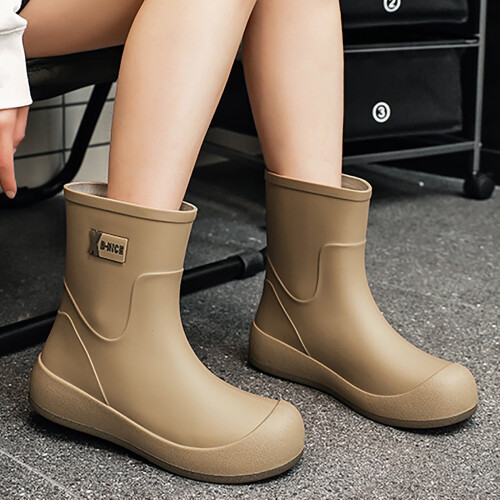 Women's Waterproof Ankle Rain Boots Wide Calf1Pair 2