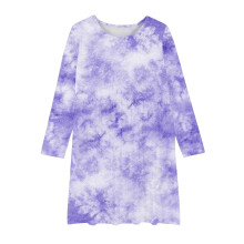 Girls Long Sleeve Stretchy A-Line Twirly Dress Camouflage