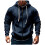 Men's Solid Hoodie with Zipper Pocket and Drawstring 1