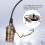 E27 Ceiling Lamp Holder Bronze Retro Pendant Base with 3