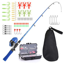 Tomshine fishing rod and reel combo 59 inches with storage