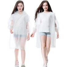 Kids' EVA Rain Poncho with Hood (2 Pack) for Ages 6-13