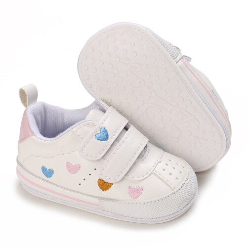 Babysneakers Andningsbara Mesh Första Gåskor Vita Storlek 1