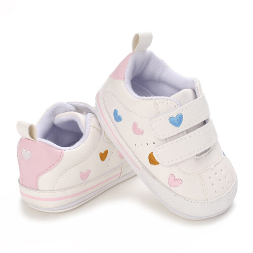 Babysneakers Andningsbara Mesh Första Gåskor Vita Storlek 2